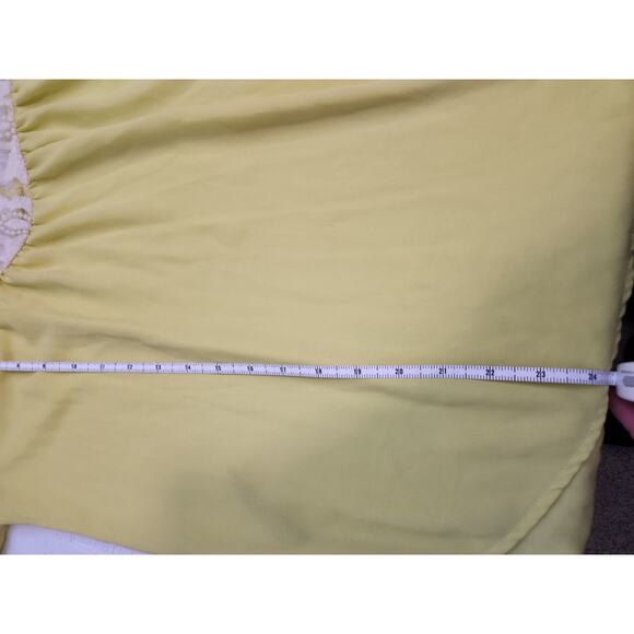 ALYA women's yellow BLOUSE with lace detail Size MEDIUM - Picture 9 of 9